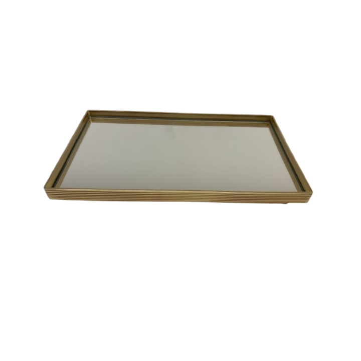 Bandeja Borda Banhada Ouro 24K Sr11907