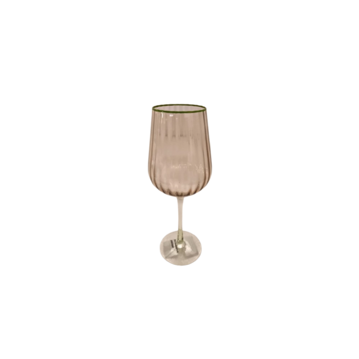 Taça De Vidro Apricot C/ Base Verde 500 Ml - Prev Marco 75219 SR12251