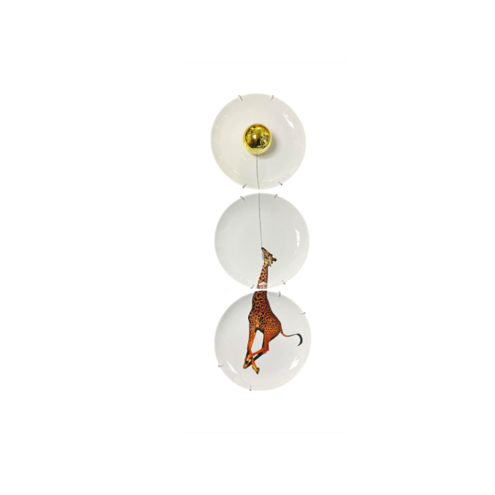 Conjunto 3 Pratos Girafa Balões 219 SR12271