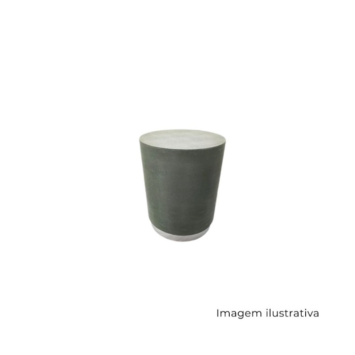 Banqueta Redonda Decorativa Em Madeira 62610 SR12805