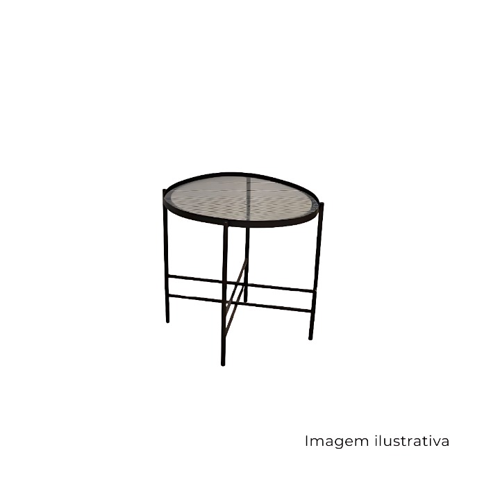 Mesa Auxiliar Decorativa Em Metal 72000 SR12809