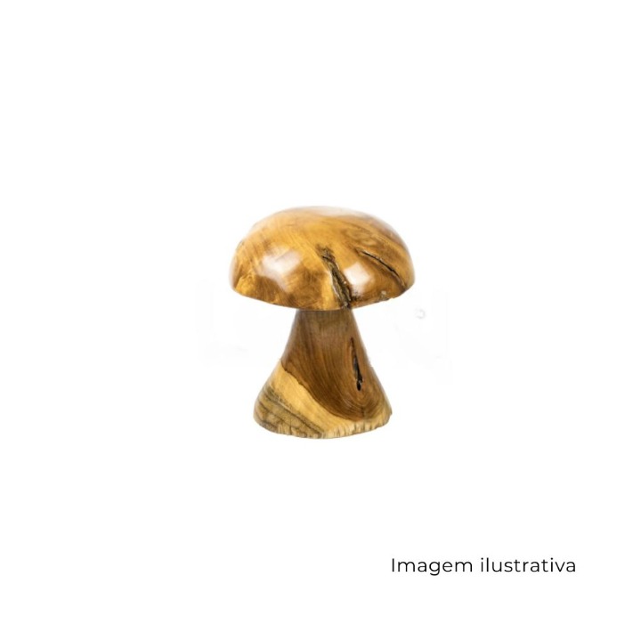 Decoração Em Madeira Cogumelo 71472 SR12811