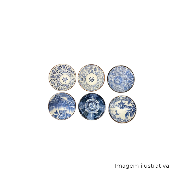 Jogo Bowl Decorativo Com 6 Yamashina SR12942