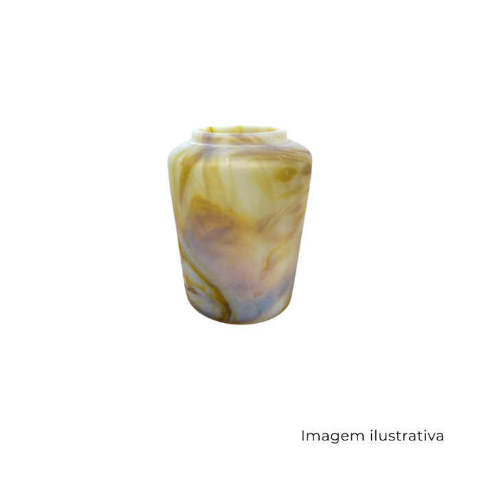 Vaso De Vidro Âmbar E Branco V1663G SR13235