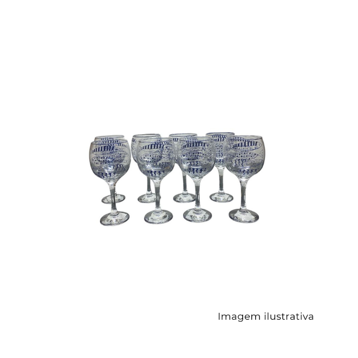 Taça Gin Peixes Azul Prússia SR13281