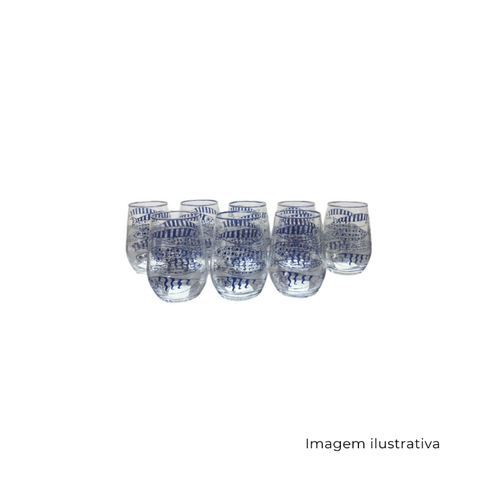 Copo Dubai Peixes Azul Prússia SR13282