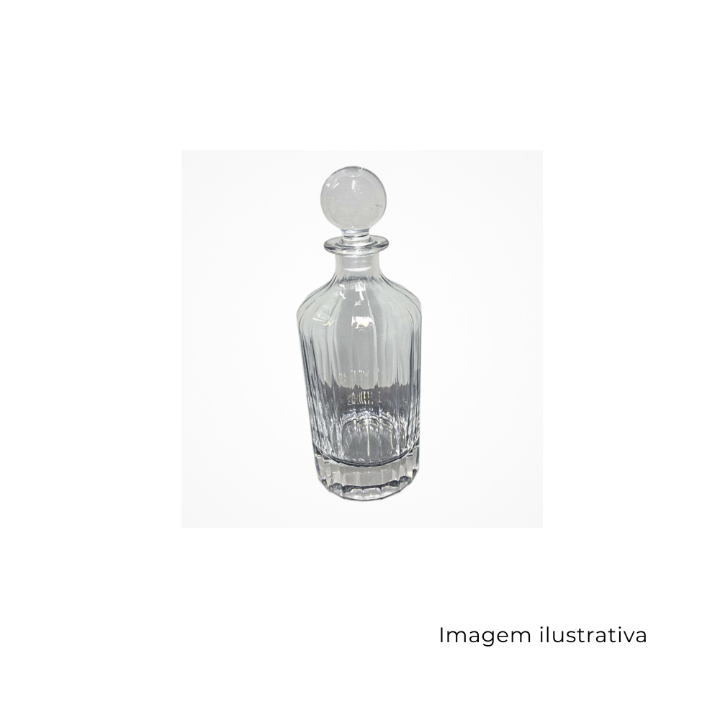 Garrafa Uísque Vidro Transparente 21112 SR13293