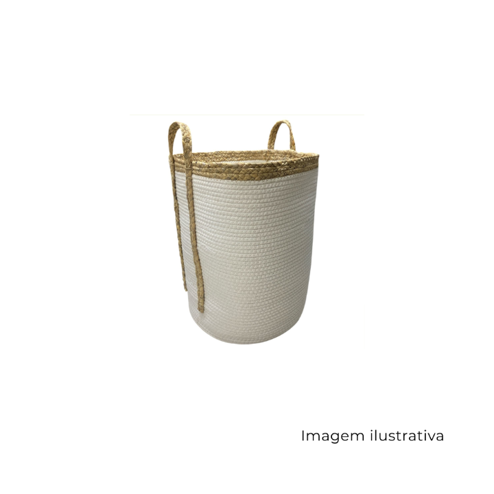 Cesto Palha Branco G 149575 SR13316
