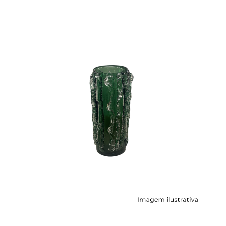 Vaso Em Vidro Verde G 64229 SR13395