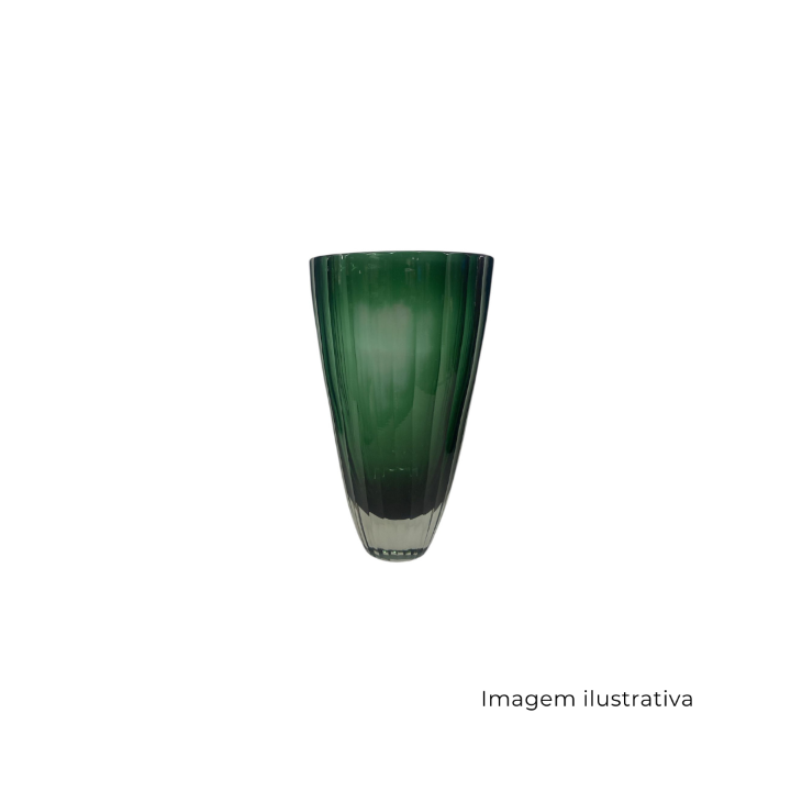 Vaso Em Vidro Verde G 64278 SR13396