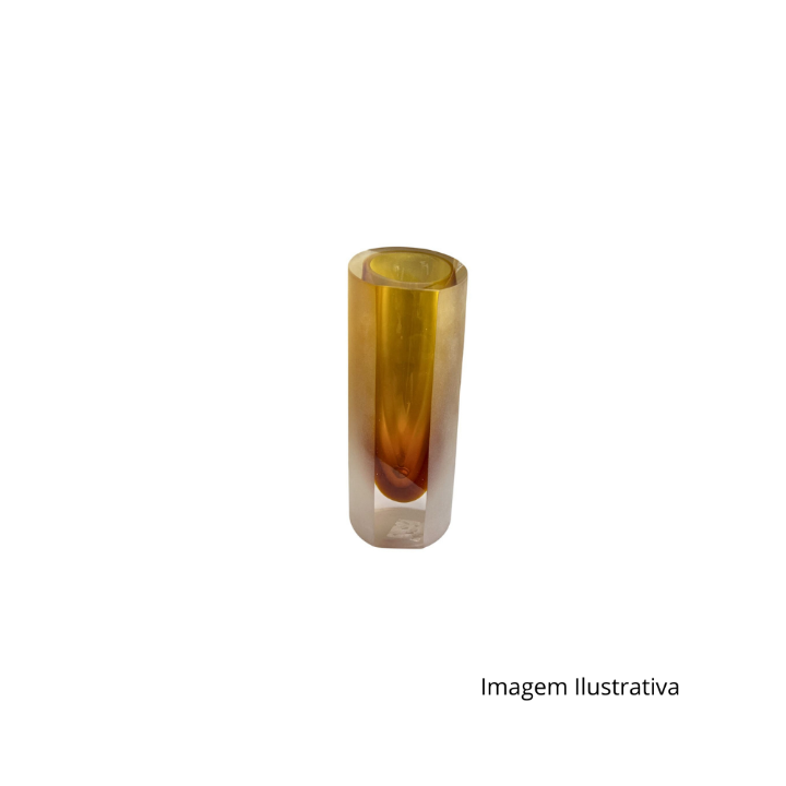 Vaso Em Vidro Ambar Fosco P 642392 SR13496