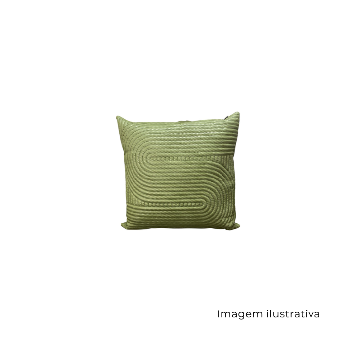 Almofada Couro Snake 52X52 Verde Alto Relevo 098-07 SR13505