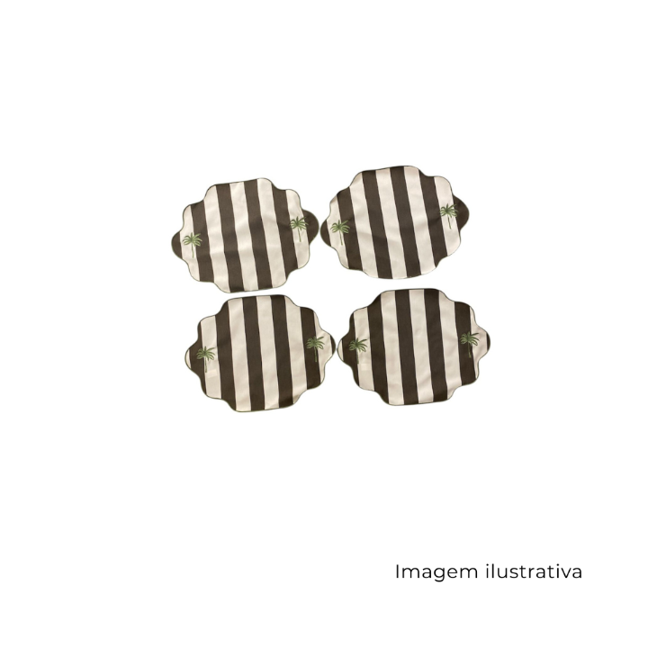 Jogo Americano Listrado 52X40 Coqueiro 112-152 SR13508