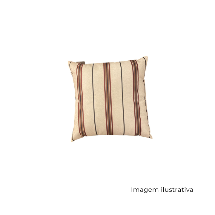 Almofada Viscose 52X52 Estampa Listra Natural 273-02 SR13512