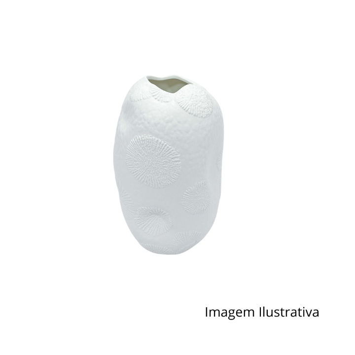Vaso Em Cerâmica Branco 69522 SR 12383
