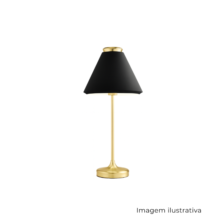 Abajur Piccolo Preto E Dourado SR11763