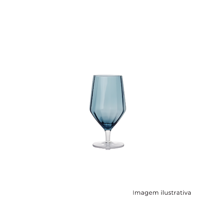 Taça De Vidro Azul 450Ml 74815 SR12248