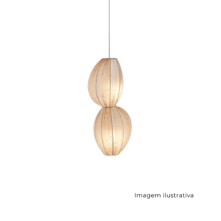 Luminaria Pendente Li 2 Gomos Vertical