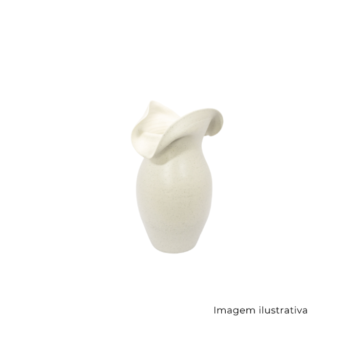 Vaso Em Cerâmica Bege 65812 SR 12379