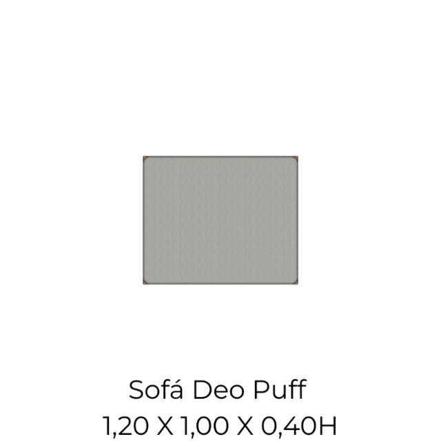 Módulo Sofá Deo Puff - 1,20 X 1,00 X 0,40H