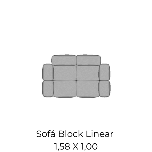Sofá Block Linear - 1,58 X 1,00