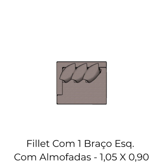 Modulo Fillet Com 1 Braco Com Almofadao Braco E - 1,05 X 0,90
