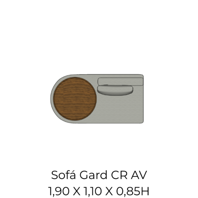 Módulo Sofá Gard CR AV - 1,90 X 1,10 X 0,85H