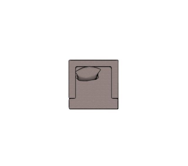 Poltrona Fillet Com Almofadao - 0,90 X 0,90