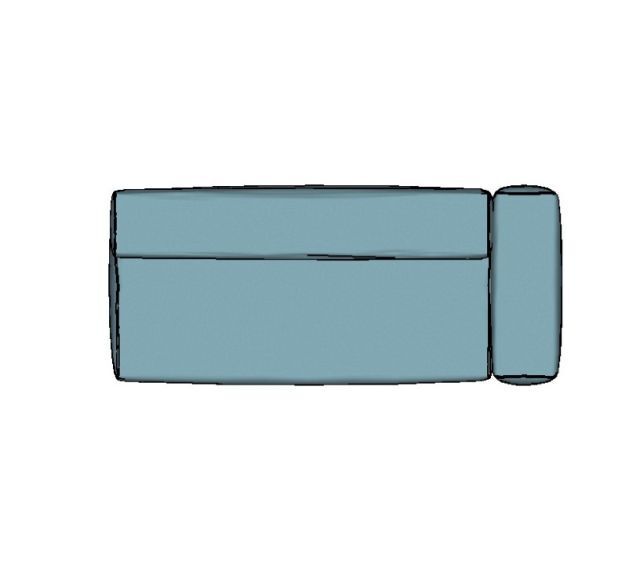 Modulo Sofá Lego Ponta Direita Braço Estreito - PDBE9 2,31 X 0,99 X 0,76H