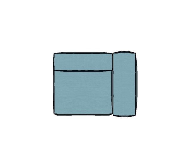 Modulo Sofá Modular Canto Direito - CD3 1,32 X 0,99 X 0,76H