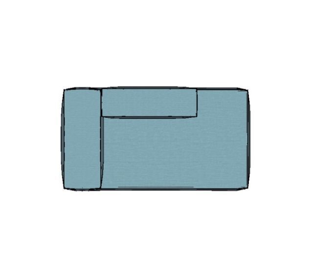 Modulo Sofá Modular Canto Dir Encosto Parcial - CDEP6 1,81 X 0,99 X 0,76H