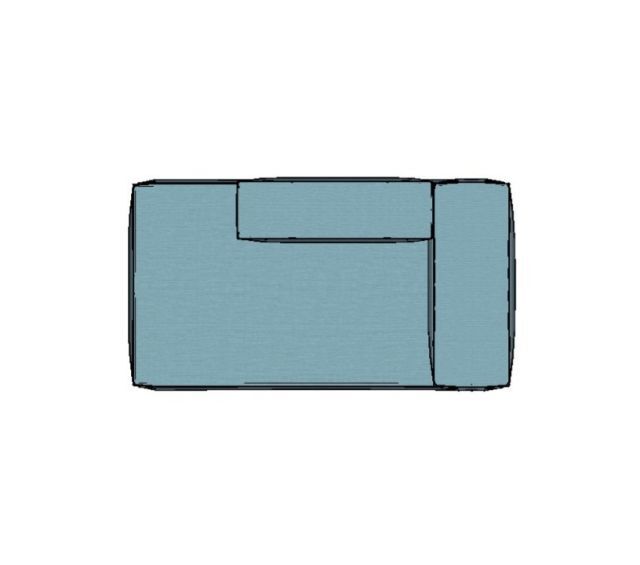 Modulo Sofá Modular Canto Esq Encosto Parcial - CEEP6 1,81 X 0,99 X 0,76H