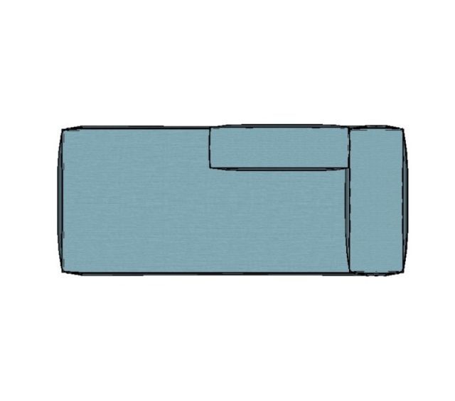 Modulo Sofá Modular Canto Esquerdo Encosto Parcial - CEEP9 2,31 X 0,99 X 0,76H