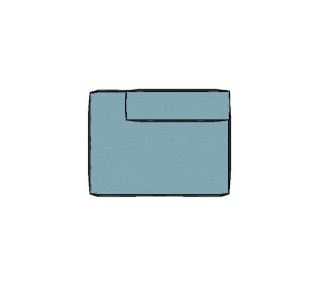 Modulo Sofá Modular Ponta Esquerda Encosto PARCIAL - PEEB3 1,32 X 0,99 X 0,76H
