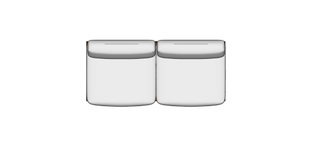 Modulo Sofá Oslo 02 Lugares Sem Braços - 2,00 X 0,95 X 0,79H