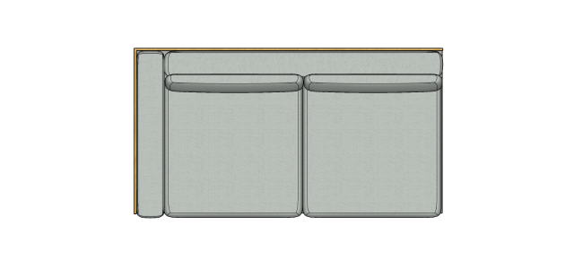 Módulo Sofá Paulistano 2 Lug. Com 1 Braço Esq. - 2,53 X 1,39 X 0,70H