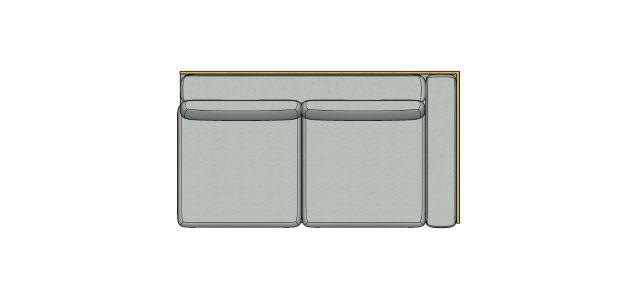 Módulo Sofá Paulistano 2 Lug. Com 1 Braço Dir. - 2,05 X 1,15 X 0,70H