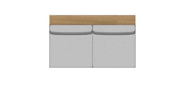 Módulo Sofá Valby 2 Lugares Sem Braço Com Estante - 2,28 X 1,39 X 0,70H
