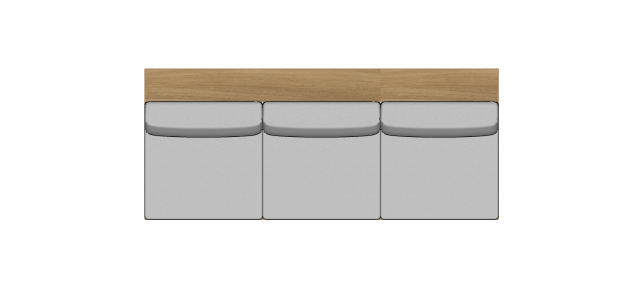 Módulo Sofá Valby 3 Lugares Sem Braço Com Estante - 2,70 X 1,15 X 0,70H