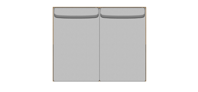Módulo Sofá Valby Chaise Dupla Com 2 Braço Chapa - 2,30 X 1,85 X 0,70H
