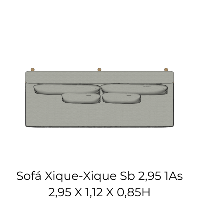 Modulo Sofá Xique-Xique Sb 2,95 1As - 2,95 X 1,12 X 0,85H