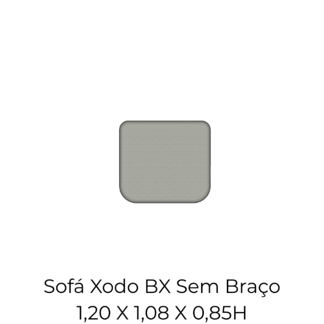 Módulo Sofá Xodo BX Sbr. 1AS - 1,20 X 1,08 X 0,85H