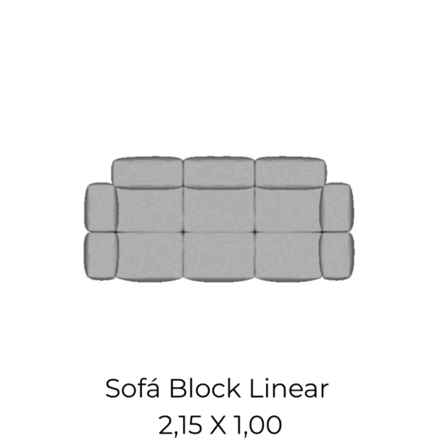 Sofá Block Linear - 2,15 X 1,00