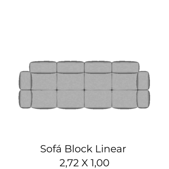 Sofá Block Linear - 2,72 X 1,00