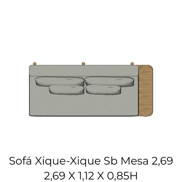 Modulo Sofá Xique-Xique Sb Mesa 2,69 1As - 2,69 X 1,12 X 0,85H