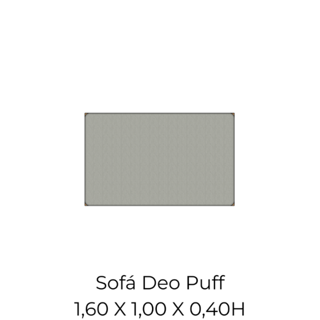 Módulo Sofá Deo Puff - 1,60 X 1,00 X 0,40H