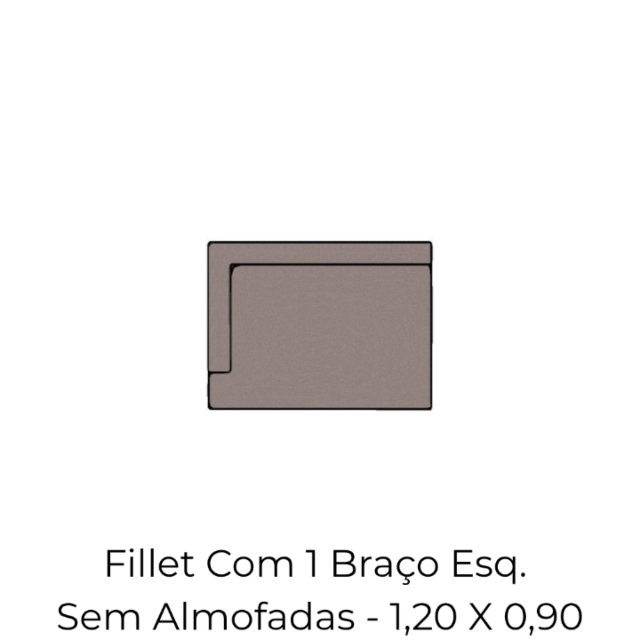 Modulo Fillet Com 1 Braco Sem Almofadao Braco E - 1,20 X 0,90