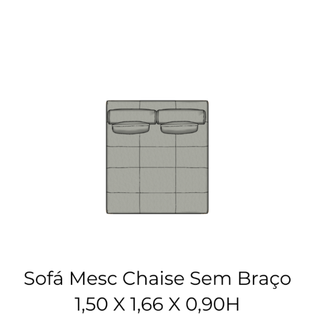 Módulo Sofá Mesc Chaise SBr. - 1,50 X 1,66 X 0,90H