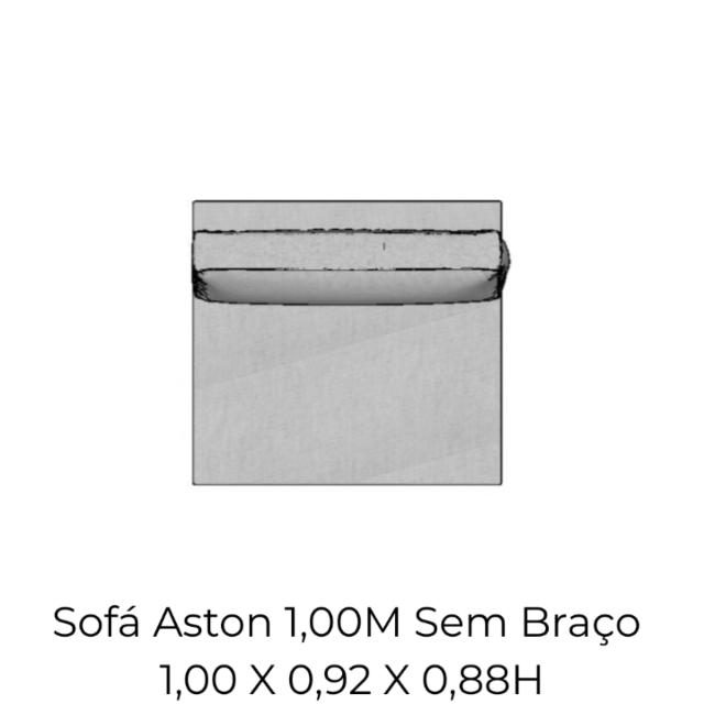 Modulo Sofá Aston 1,00M Sem Braço - 2122 1,00 X 0,92 X 0,88H
