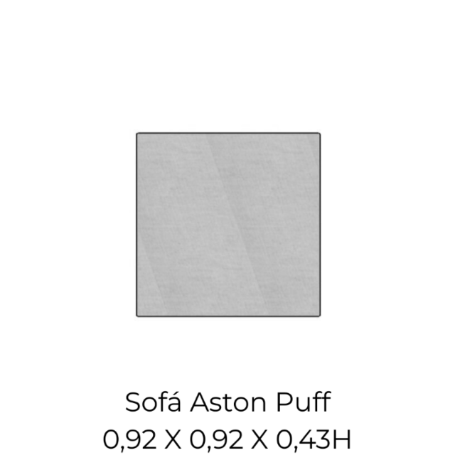 Modulo Sofá Aston Puff - 2130 0,92 X 0,92 X 0,43H